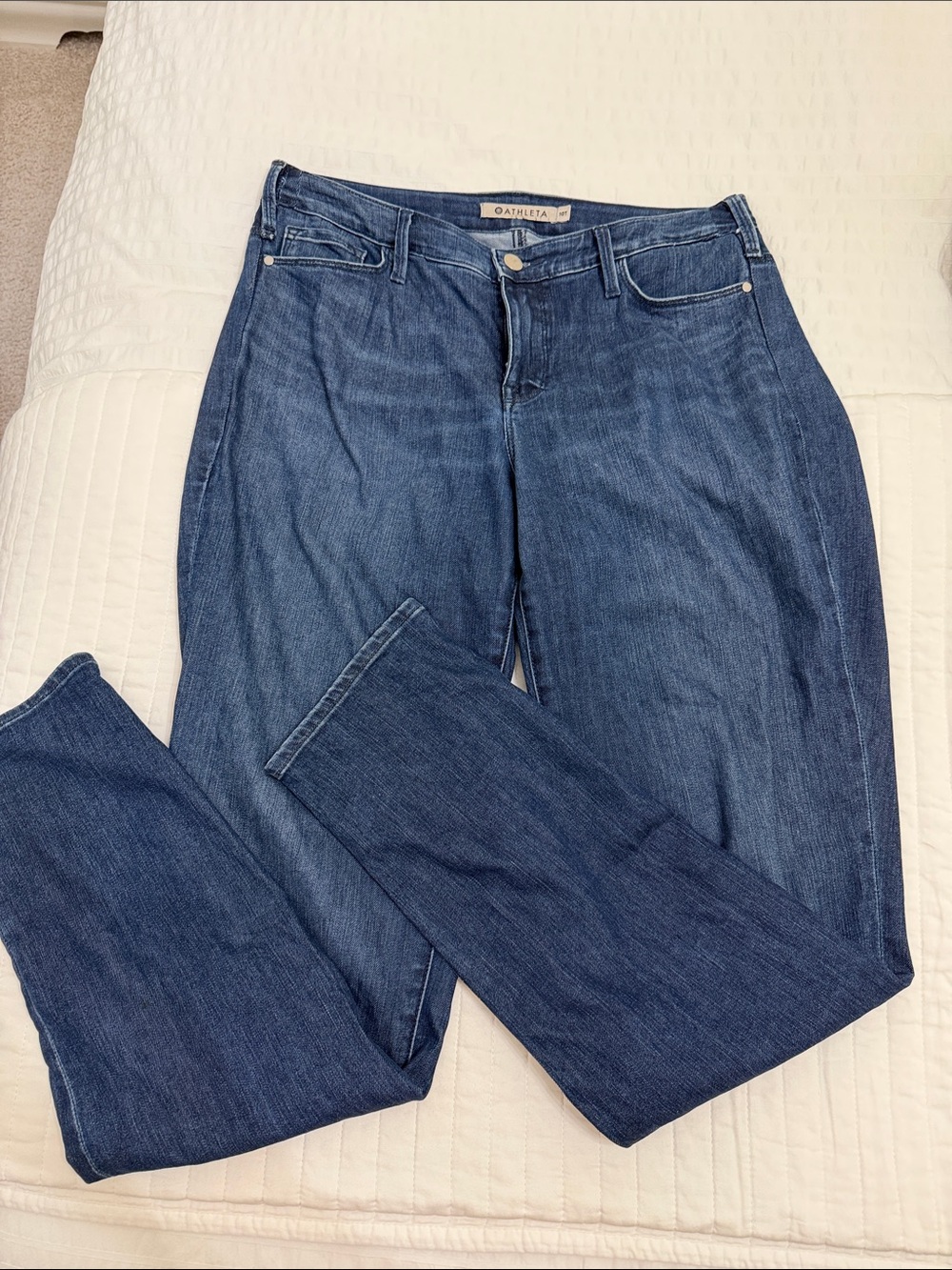 Athleta Sculptex Straight Jeans 10 Tall